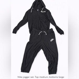 Nike Charcoal Tracksuit with White Accents